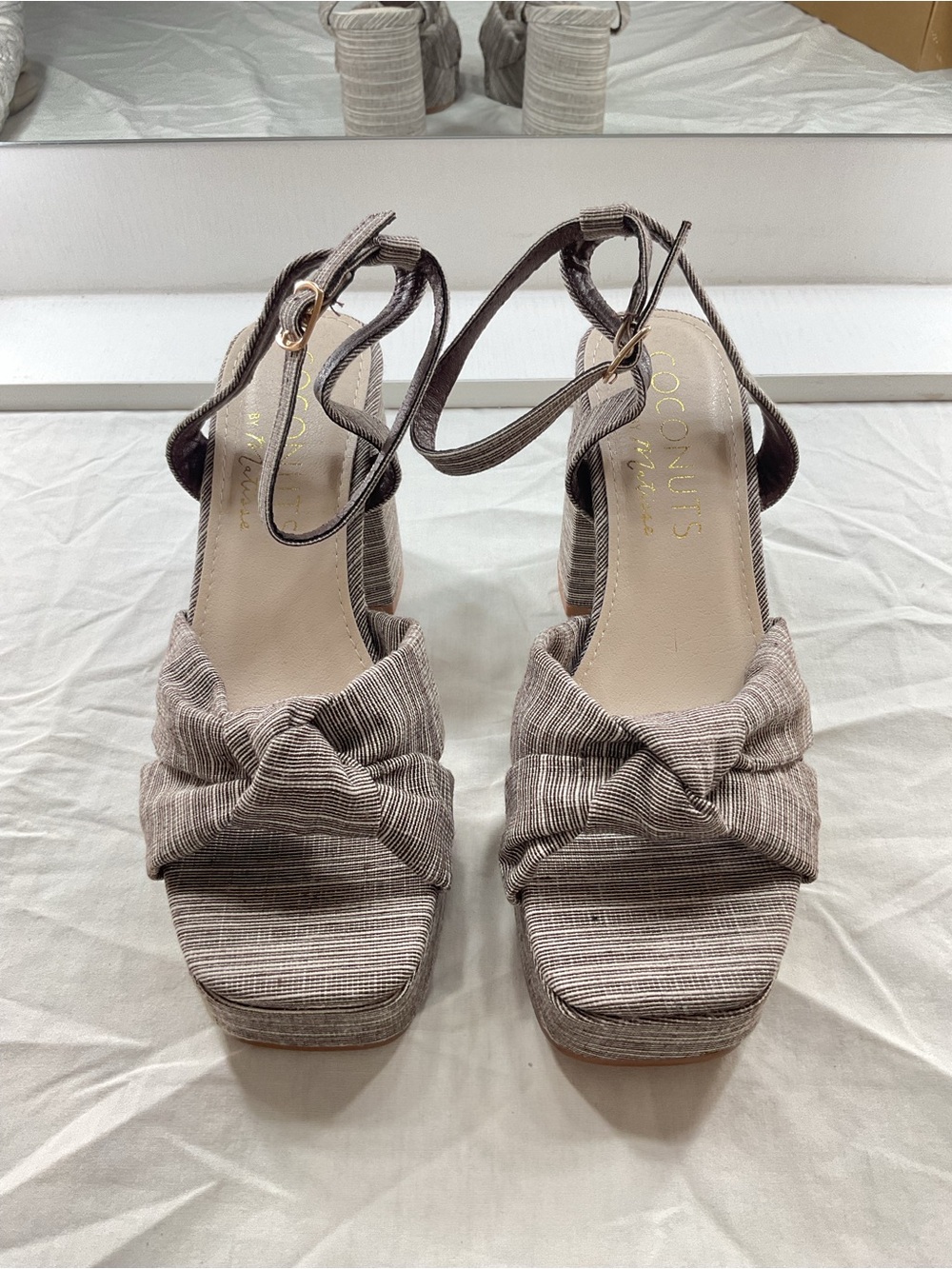 Coconuts by Matisse Genoa Sandals Ankle Strap Platform Chunky Heels Y2K Boho